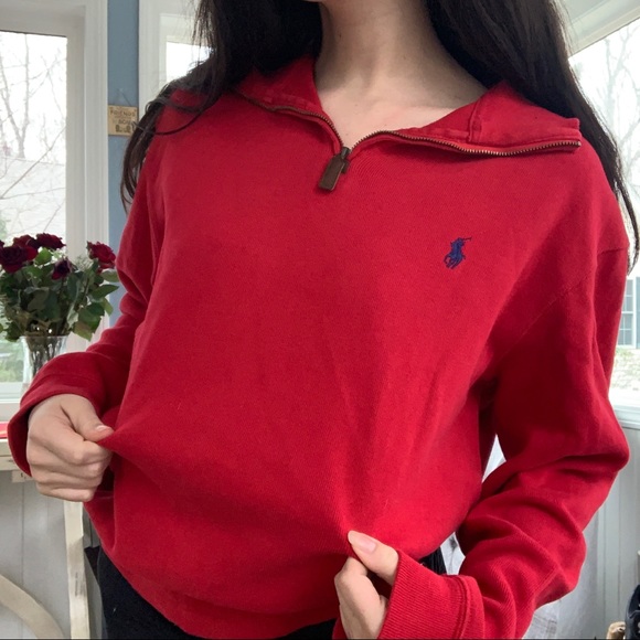🌼Polo quarter-zip pullover sweater - Picture 2 of 4